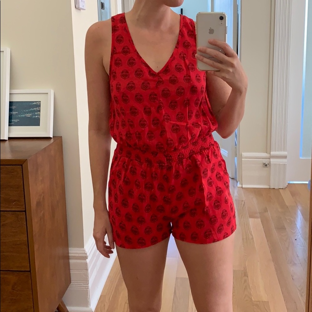 Madewell red romper